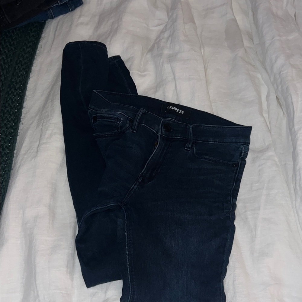 Express Women's Midnight Blue Skinny Jeans